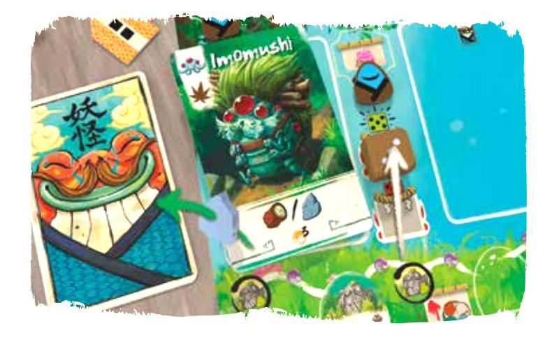 Cartas Yokai y dados