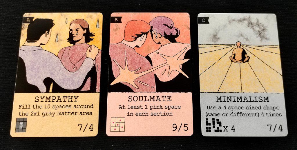 Cartas Mind Space - 3 Roll & Write Solitario